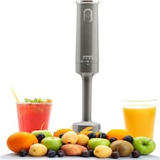 Sensio Home Hand Blender Cool Grey 200W Stainless Steel Blade Great For Soups, Baby Food, Sauce, Smoothies