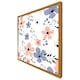 image 1 of Pink & blue flowers (Picture Frame) Brown | Oak | L