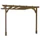 image 1 of Wall Mounted Premium Pergola - Wood - L360 x W480 x H270 cm - Rustic Brown