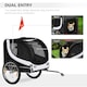 image 2 of PawHut Pet Stroller Dog Jogger Folding Bike Cargo Trailer Carrier Bicycle Black