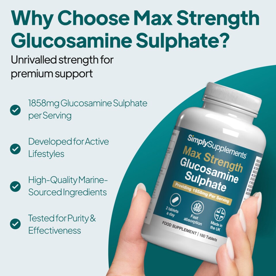 image 1 of Max Strength Glucosamine Sulphate 1858mg 2KCl