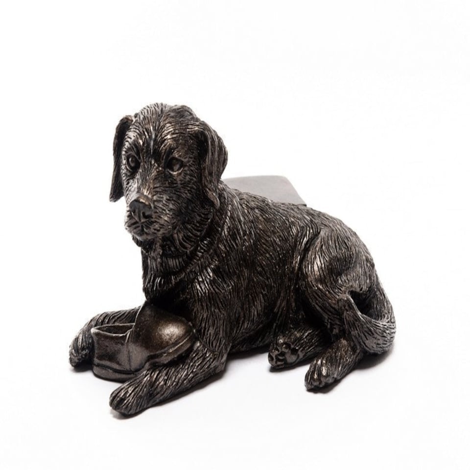 image 1 of Resting Labrador Plant Pot Feet - Set of 3 - L9 x W10.5 x H7 cm Grey