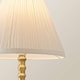 image 5 of ValueLights Sienna Antique Brass Touch Table Lamp With Pleated Cream Shade | Gold