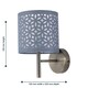 image 5 of Brea - Antique Brass Wall Light with Grey Cut Out Shade | Yellow | Grey | 1