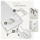 image 3 of Massage Table - 2-zone bed, aluminium frame, with carry bag, head- and armrests | White | white | 1