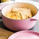 image 6 of KitchenAid Cast Iron Casserole Dish, Non-Stick 26cm, 5.2L Cooking Pot with Lid, Dried Rose
