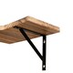 image 4 of Floating Shelf Wall Mounted Wood Rustic DIY Corner Hanging Shelves Storage 4PC Brown