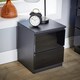 image 4 of Black 2 Drawer Bedside Cabinet Nightstand Modern Storage Unit Furniture Bedroom