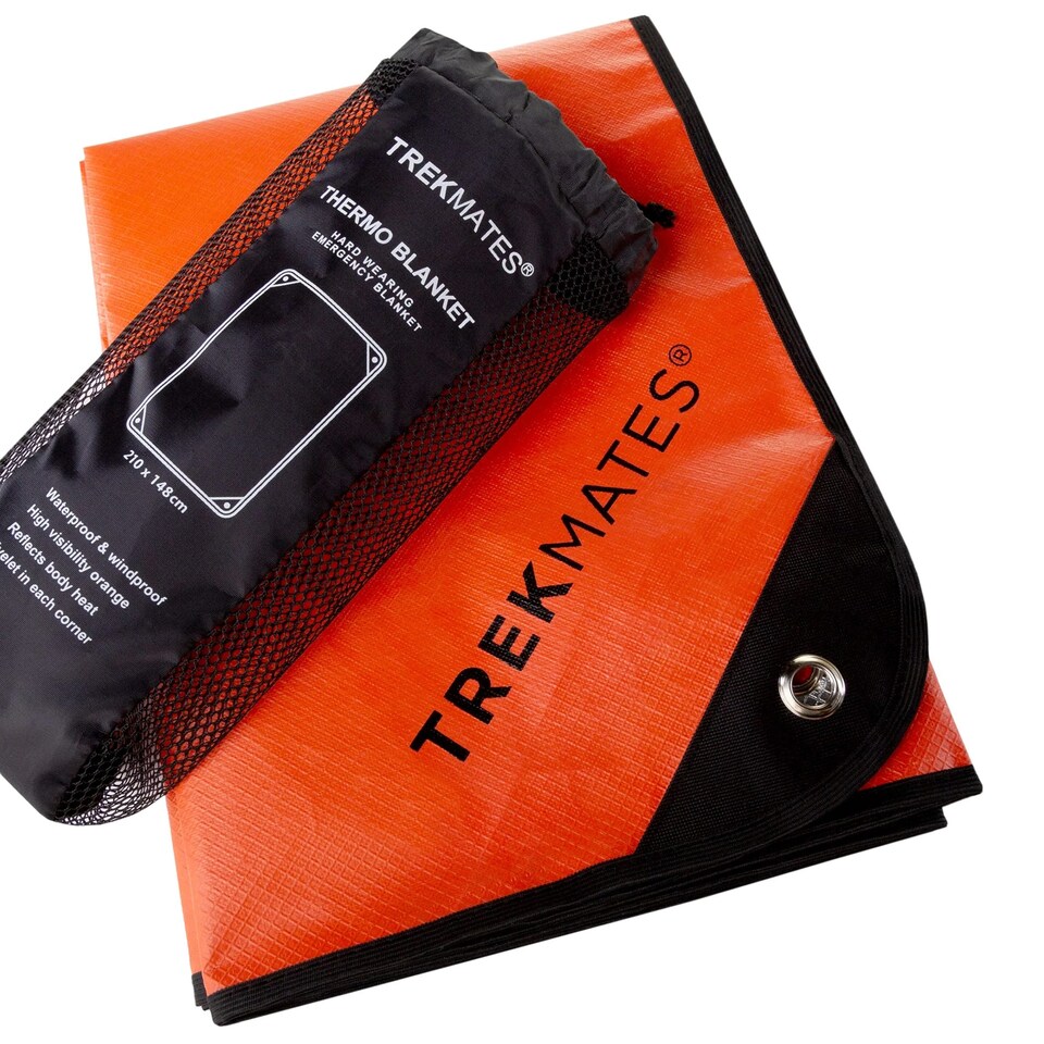 image 1 of Thermo Blanket Reflective High Vis Emergency Shelter Hiking Camping Outdoor