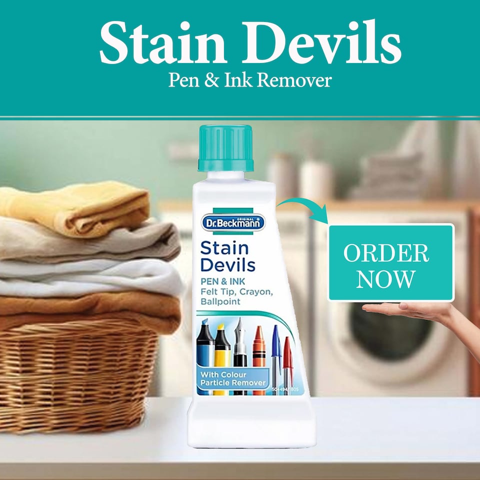 image 1 of Dr Beckmann Stain Devils Pen and Ink Remover Fabric Stain Cleaner for Ballpoint Fountain and Felt Tip Ink 50ml
