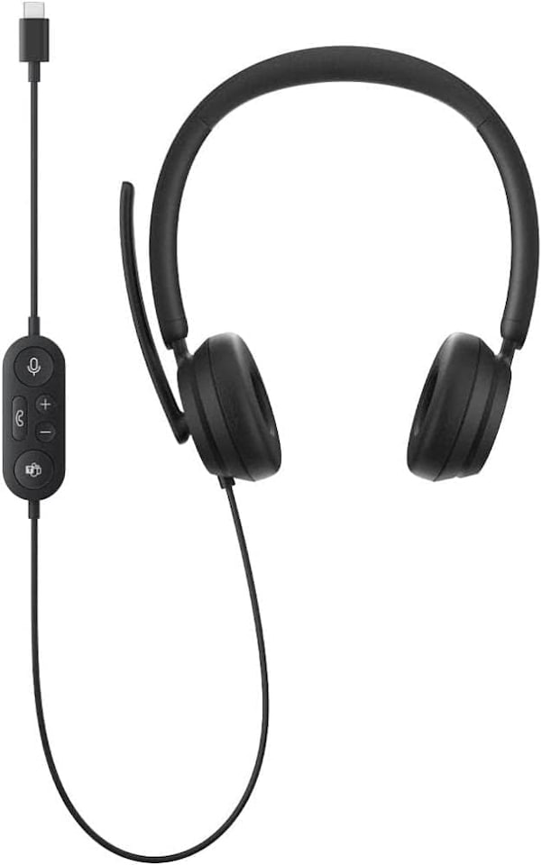 image 1 of Microsoft Modern USB wired Headset with Noise Cancellation - Black