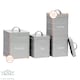 image 3 of Harbour Housewares 4 Piece Grey Vintage Metal Kitchen Canisters Set Utility Storage Utility Containers Storage Box Storage Container
