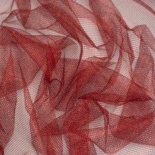 Minerva Core Range Red Metallic Lurex Net Fabric for Dressmaking, 158cm / 62" Wide - per metre
