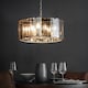 image 2 of Clooney 8 Light Ceiling Pendant Slate Grey Gloss Paint, Smoke Cut Glass, E14