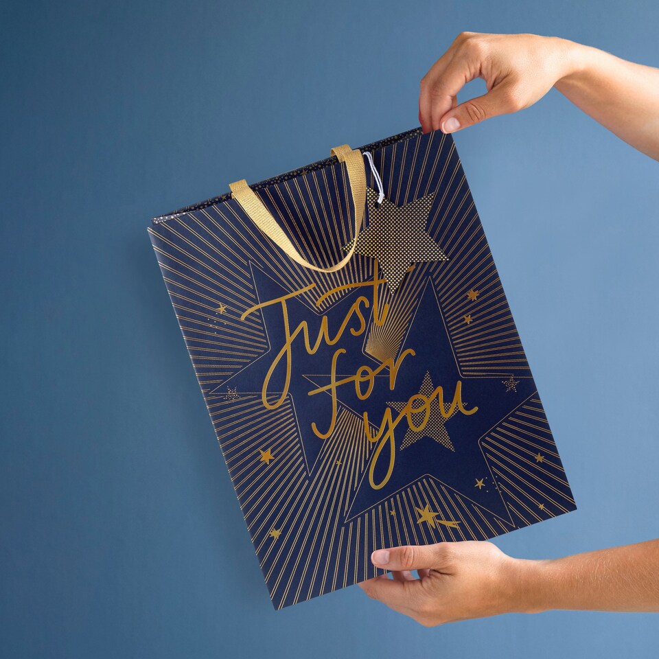 image 1 of Hallmark Pack Of 3 Gift Bags - 3 Sizes - Star Designs