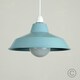 image 1 of ValueLights Retro Style Gloss Blue Metal Reflector Ceiling Pendant Light Shade