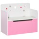 image 1 of HOMCOM Kids Wooden Toy Box Children Storage Chest Bench Organiser Bedroom Pink 