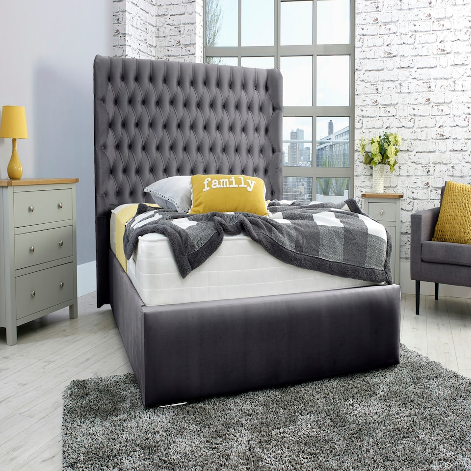 Terra Plush King Bed Frame - Steel