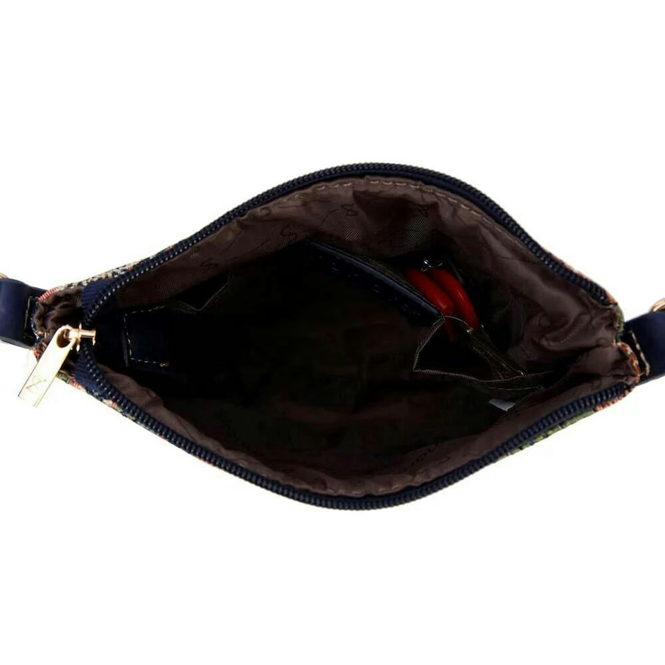 image 1 of Signare Sling Body Bag William Morris Strawberry Thief Blue | Blue