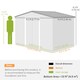 image 7 of Outsunny 9 x 6FT Galvanised Garden Storage Shed with Sliding Door, Green