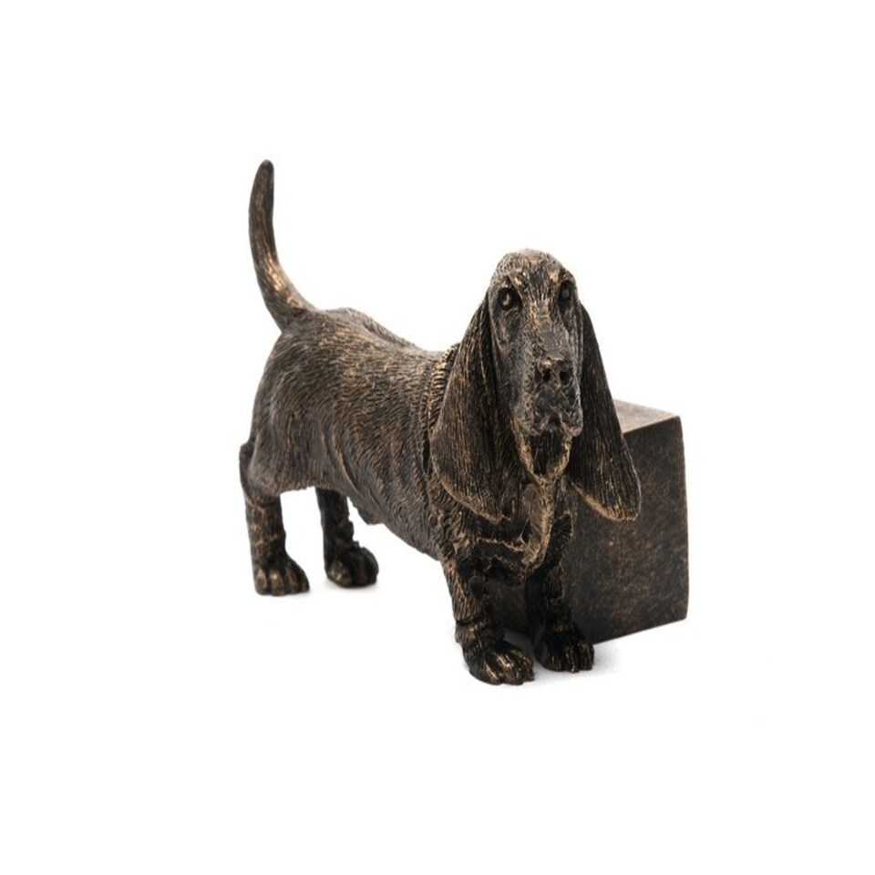 image 1 of Basset Hound Plant Pot Feet - Set of 3 - L6.5 x W11 x H7 cm Grey