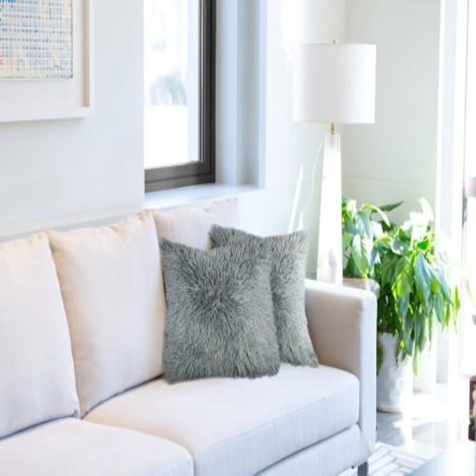 image 1 of Teddy Cushion Cover 43cm x 43cm Grey | Grey | Grey