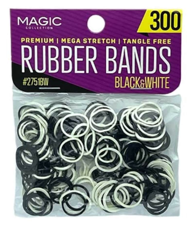image 1 of Bee Sales Rubber Bands Black And White