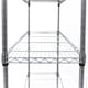 image 4 of 4 Tier Heavy Duty Steel Wire Rack Kitchen Storage Unit with Wheels | Silver