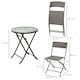image 5 of Outsunny 3PC Rattan Bistro Set Folding Rattan Chair Coffee Table