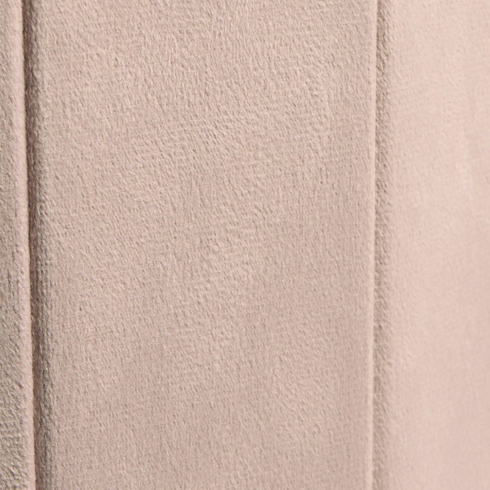 image 1 of OHS Matte Velvet Soft Round Foldable Footstool Seat Storage Organiser Ottoman | Cream | Natural