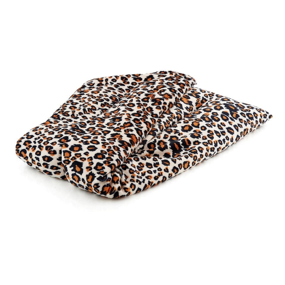 image 1 of SMUG Soothing Body Wrap Wheat Bag Infused with Lavender Oil - Leopard Print