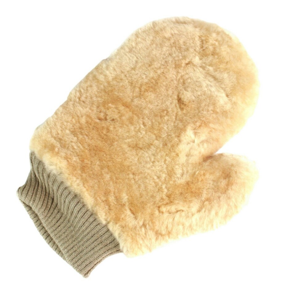 image 1 of Eastern Counties Leather Sheepskin Polishing Mitten - Beige - One Size