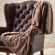 image 3 of Extra Soft Warm Large Luxury Thermal Fleece Throw Blanket - 180 x 200 cm | Red | Burgundy
