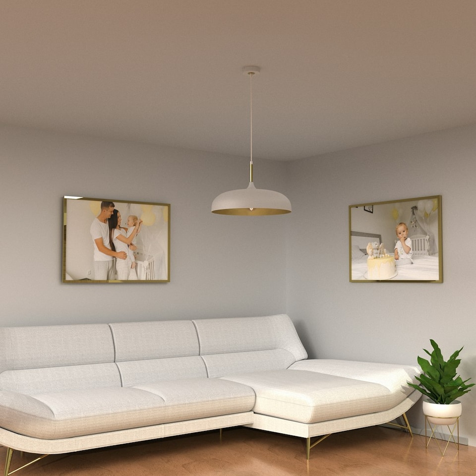 image 1 of Milagro Pendant Lamp Lincoln White 1xE27