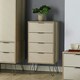 image 1 of Augusta Driftwood, 4 Drawer Narrow Chest Of Drawers Cream