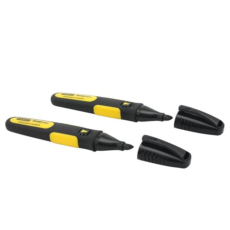 Stanley Hand Tools Chisel Tip Marker Black (pack 2) - Black - One Size