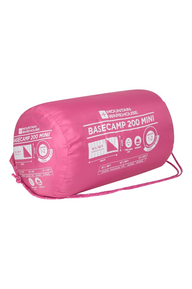 image 1 of Mountain Warehouse Basecamp 200 Kids Sleeping Bag Insulated 1-2 Season Camping Bed