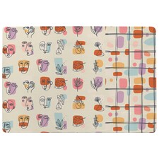 Leaves And Flowers, Abstract Shapes Designer Rug | Multi