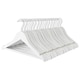 image 1 of Harbour Housewares Wooden Children's Coat Hangers - White - Pack of 30