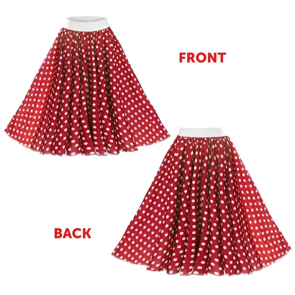 image 1 of Cartoon Mouse Costume - 18" Short Skirt | Red | XL