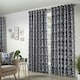image 4 of Skandi Eyelet Curtains - Navy - 116 cm x 182 cm