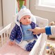 image 8 of BiBi Doll 20" Navy Baby Doll Boy with Blue Coat Outfit, Sounds & Dummy Toy