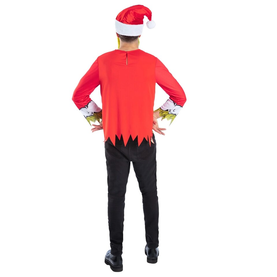 image 1 of The Grinch Unisex Adult Santa Costume Set | Red | Red | L | 1