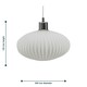 image 6 of First Choice Lighting Set of 2 Baton White Ribbed Glass Easy Fit Pendant Shades White