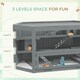 image 4 of PawHut 3 Tier Wooden Hamster Cage Gerbil Play Centre w/ Sliding Tray Ramps