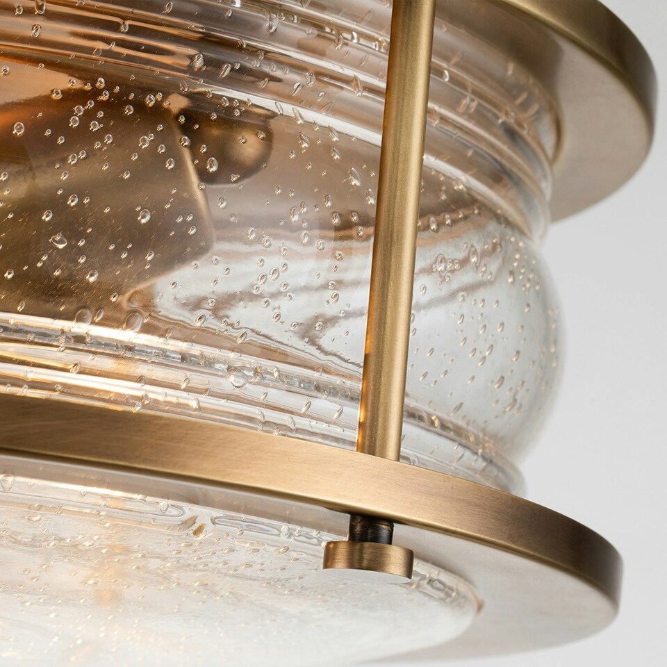 image 1 of Kichler Ashland Bay Bathroom Ceiling Light Natural Brass, IP44