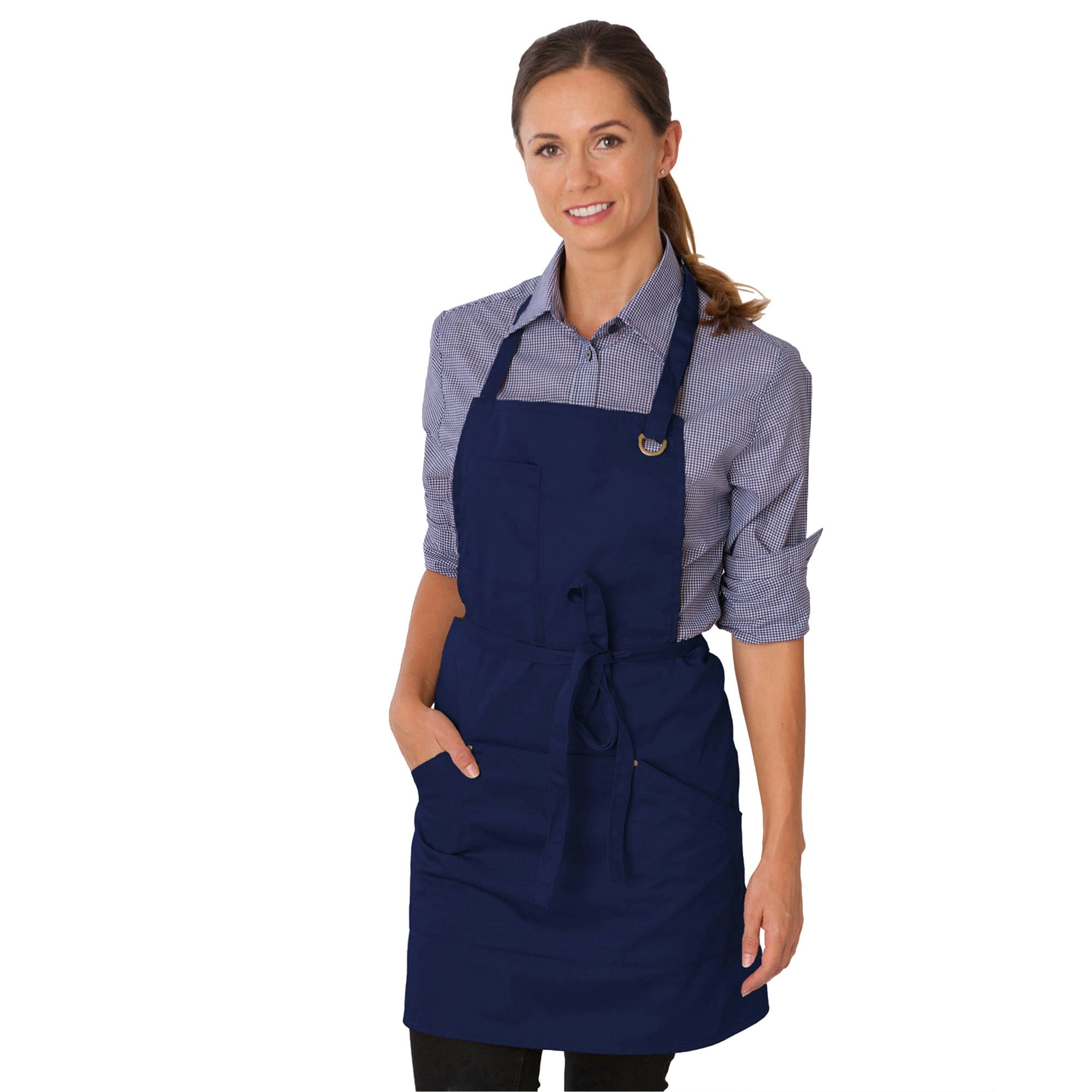 Dennys Unisex Adult Le Chef Full Apron - Navy Blue - One Size