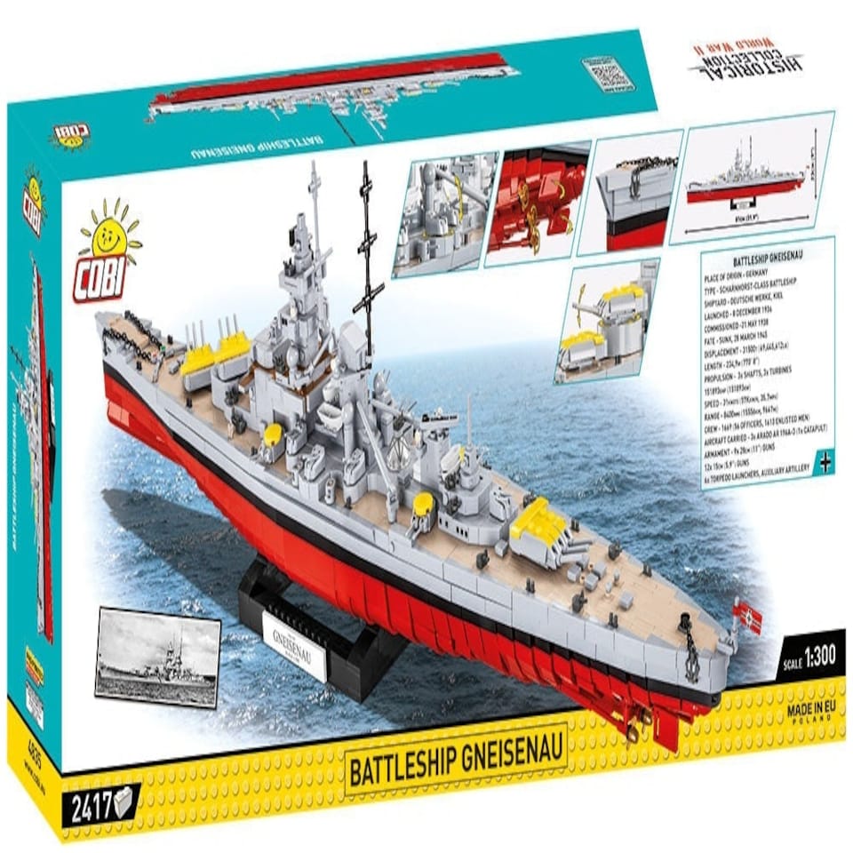 image 1 of Battleship Gneisenau brick model - COBI 4835 - 2417 bricks
