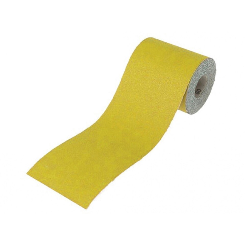 Faithfull 115mm Yellow Aluminium Oxide Paper Roll - Multi Colour - 115mm X 5m