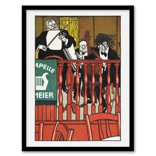 Moriz Jung Salon Orchestra Meier Musicians Caricature Framed Wall Art Print A3